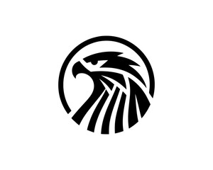 Eagle bird logo design icon symbol vector illustration. Eagle silhouette icon logo vector template.