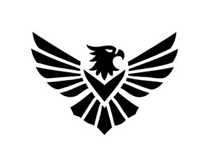 Eagle bird logo design icon symbol vector illustration. Eagle silhouette icon logo vector template.