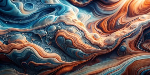 Obraz premium Abstract Rock Liquid Texture Background - Nature Inspired Acrylic Paint Art