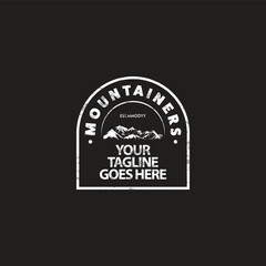 Mountain logo design inspiration, Mountain illustration, outdoor adventure . Vector graphic print for t shirt and other uses