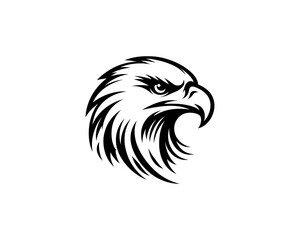 Eagle bird logo design icon symbol vector illustration. Eagle silhouette icon logo vector template.