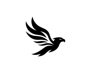 Eagle bird logo design icon symbol vector illustration. Eagle silhouette icon logo vector template.
