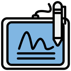 E Signature Blue Black Icon