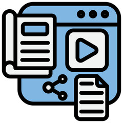 Digital Publishing Blue Black Icon