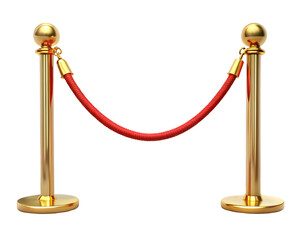 red carpet isolated on white background cutout