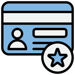 Membership Blue Black Icon
