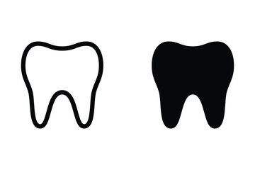 Tooth icons set. for mobile concept and web design on white background