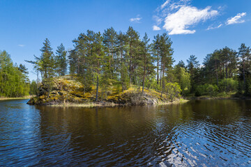 The coast of Lake Ladoga
