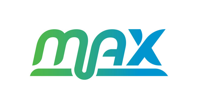 green-blue max word. vector max logo