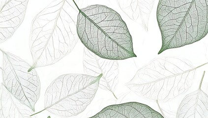 Obraz premium Delicate Skeleton Leaves Pattern