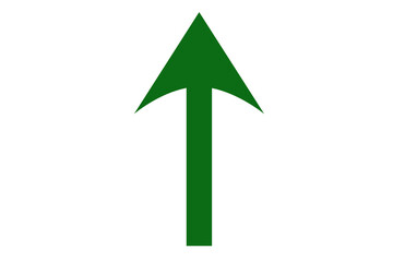 green arrow isolated on transparent background