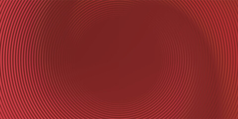 Abstract red background with glowing curve lines. Modern shiny red gradient geometric circle lines pattern. Futuristic concept. Suit for banner, brochure, poster, presentation, cover, website