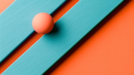 Colorful Abstract Composition with Circular Shape on Textured Background of Blue and Red