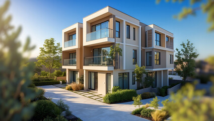 Obraz premium Single-Family Home, Townhouse, Condo, Apartment – Find Your Home 