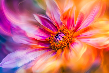 Obraz premium Vibrant Abstract Flower