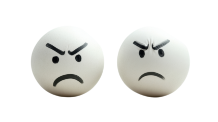 unhappy couple isolated on white background