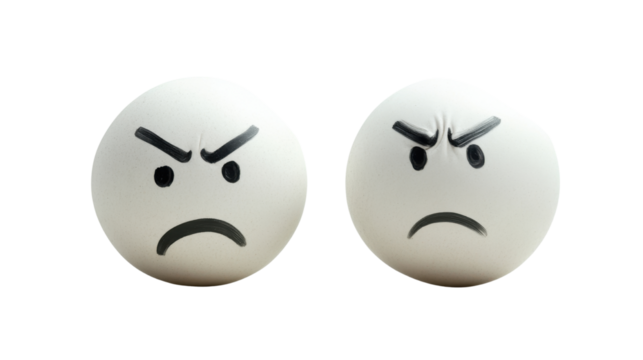 unhappy couple isolated on white background