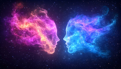 Cosmic Flames Two Faces in Space