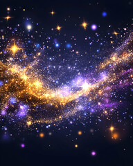 Naklejka premium Cosmic swirl, nebula, stars, space