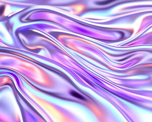 Iridescent fabric flowing, digital render