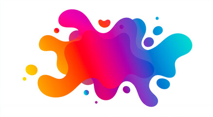 Fototapeta premium Abstract Fluid Gradient Shape, Colorful Modern Liquid Design Element, Trendy Digital Art Background For Creative Marketing And Brand Identity