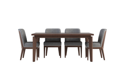 wooden table and chairs