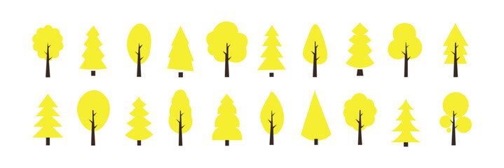 set colored tree icon