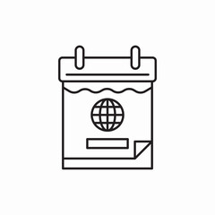 Calendar schedule appointment planner icon vector sign