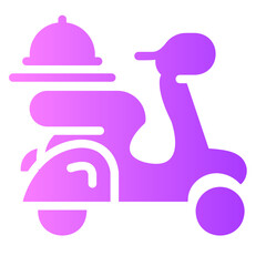 delivery motorbike Gradient icon