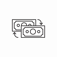 Cash money currency payment icon vector sign