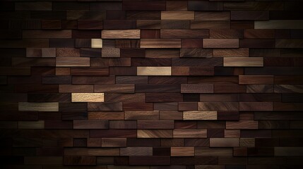 Rustic Wooden Wall Texture with Rich Brown Tones and Varied Natural Patterns