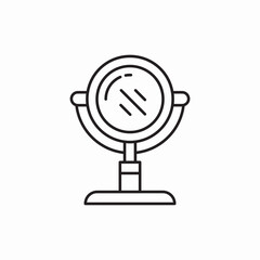 Makeup mirror beauty accessory icon vector sign