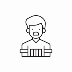 boy profile avatar icon vector sign