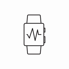 Fitness smartwatch health tracker icon vector sign