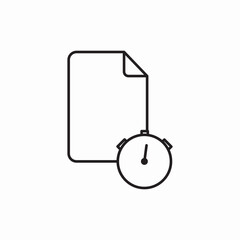 document time icon vector sign
