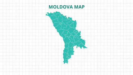Fototapeta premium A Map highlighting Moldova Map, Moldova modern map with Grey Color Hi detailed Vector, geographical borders