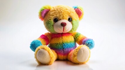 Adorable Plush Toy Isolated on White Background - Soft, Fluffy, Cute Stuffed Animal