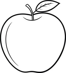 Apple printable outline coloring pages line art drawing