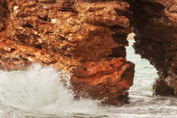 Red rocks arch, beach Crvena Glavica, Montenegro