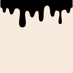 Melted Chocolate Drips Seamless Elements icon flat vector design.