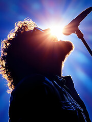 Sunlit Singer's Outdoor Performance