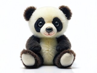 Adorable Toy Panda on White Background:  Perfect for Children's Products & Design