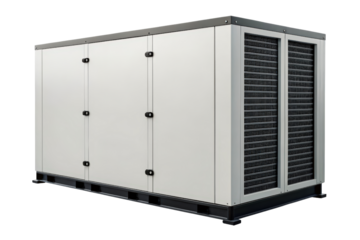 Large industrial generator isolated with transparent background