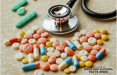 National Drug and Alcohol Facts Week. Drug concept photo.