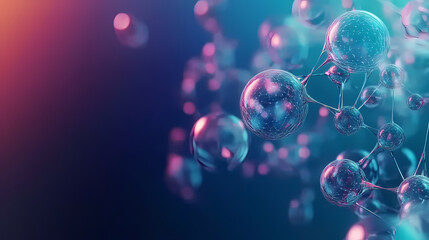 Dreamy tech abstract with spheres