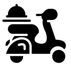 delivery motorbike Solid icon