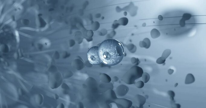 Looped video of Sodium iodide, ionic compound, rotating molecular 3D ball-and-stick model