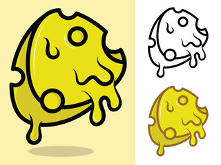 Vector cheese design illustration
