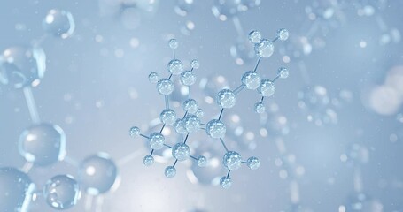 Phenformin rotating 3D model of antidiabetic drug, seamless looped video