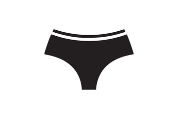 underwear black color vector silhouette illustration isolated in white background